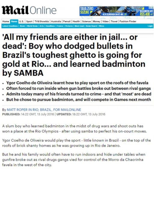 2016 07 13 Daily Mail on Line