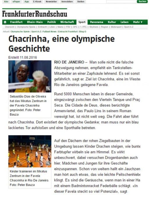 2016 08 11 Frankfurter Rundschau (DE)