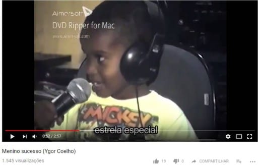 Ygor menino de sucesso